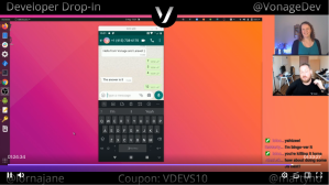 screenshare of a mobile phone window on a desktop